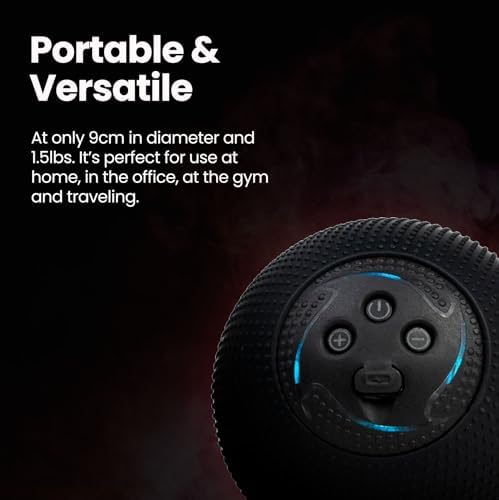 MyoStorm Heating Vibrating Massage Ball Roller for Deep Tissue Muscle Recovery Therapy and Pain Relief w/Heat + 4 Speed Vibration - Image 6
