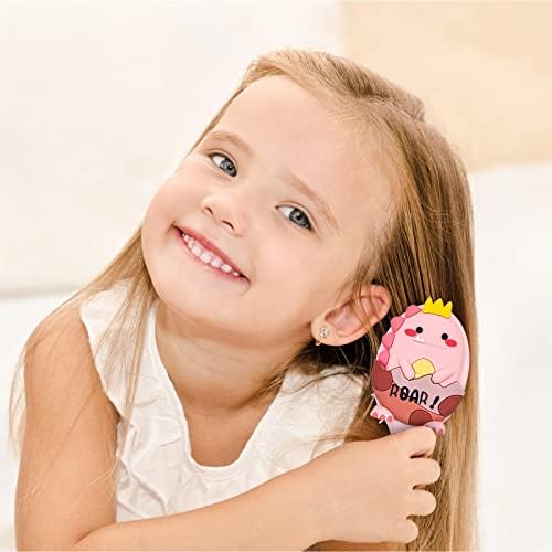 Toddler Detangler Massage Hair Brush with Air Cushion for Thin Kids Hair - Pink - Image 6