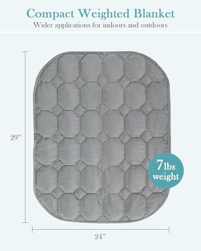 Topblan Weighted Lap Blanket Pad 7lbs for Adults, 29 x 24 Small for Travel - Image 6