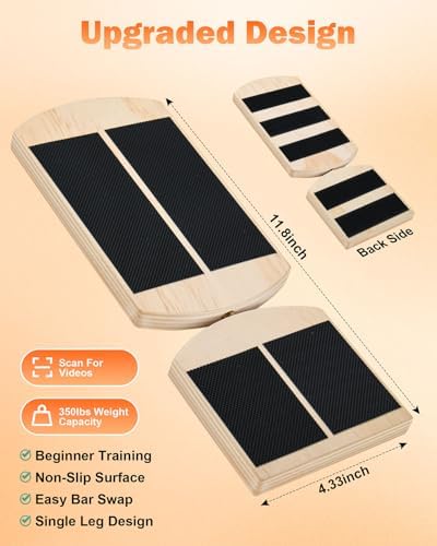 Ankle Strengthener & Single Leg Balance Board, Foot Strengthener for Plantar Fasciitis & Achilles Tendonitis, Physical Therapy, Sprain Recovery & Arch Support - Image 6