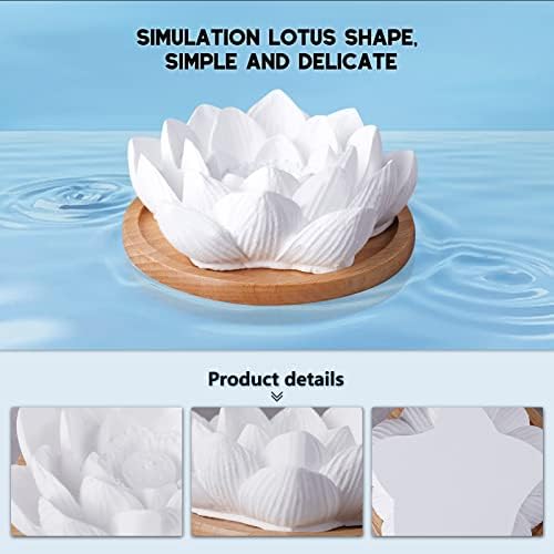 Passive Essential Oil Diffuser,Aromatherapy Passive Mini Ceramic Essential Oil Small Diffuser for Desk Office Home Gift (Lotus) - Image 2