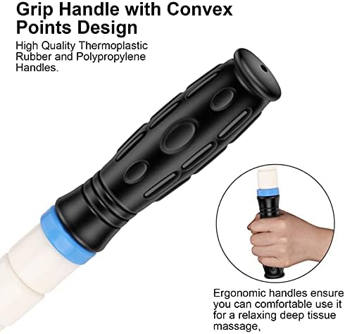 iGreely Portable Massage Roller Stick the Ultimate Muscle Roller 17 Inches Recommended By Physical Therapists Promotes Recovery Fast Relief for Cramps Soreness Tight Muscles-White - Image 3