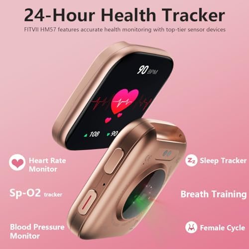 FITVII Health & Fitness Tracker (Answer/Make Calls), Smart Watch with 24/7 Heart Rate and Blood Pressure, Sleep Tracking, Blood Oxygen Monitor, 120+ Sport Mode Activity Tracker for Women Men - Image 3