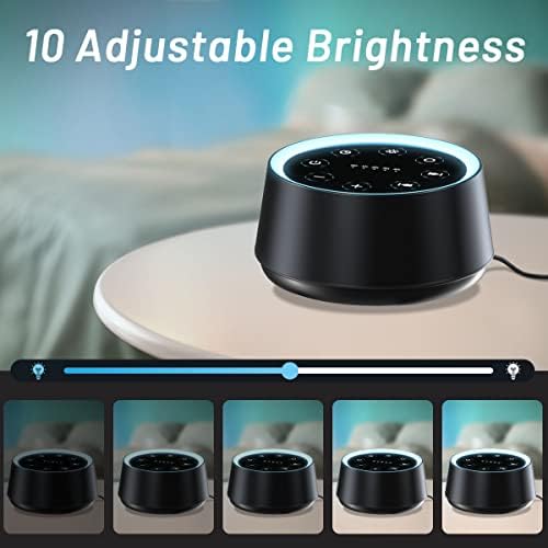 EasyHome Sleep Sound Machine White Noise Machines with 30 Soothing Sounds 12 Adjustable Night Light 10 Adjustment Brightness 32 Levels of Volume 5 Timers and Memory Function Home Travel Office - Image 4