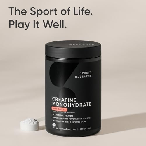 Sports Research® Creatine Monohydrate Powder 5g, Fruit Punch (13.97oz) - Image 7