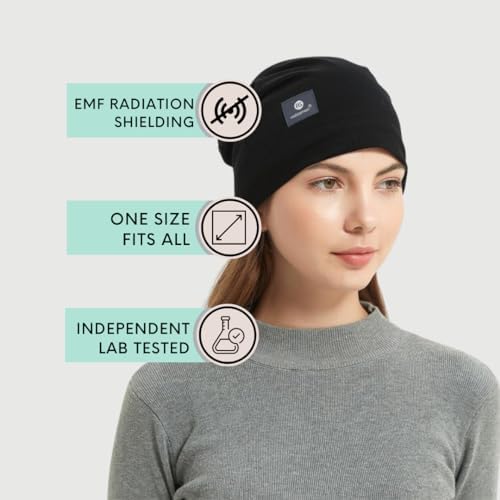 Radia Smart EMF Protection Slouch Beanie, 5G, RF Shielding, WiFi Protection, Brain Coat - Image 2