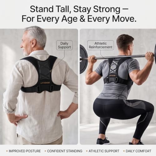 Back Posture Corrector for Adults – Adjustable Upper Back Brace for Women & Men, Breathable Shoulder Straightener & Spine Support, Helps Relieve Neck, Shoulder & Upper Back Discomfort – Discreet Under Clothes, Suitable for Office, Work & Daily Wear - Image 5