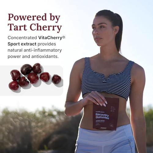 For Wellness Recovery Gummies Restore | Tart Cherry Energy Supplements with Electrolytes for Muscle Soreness, Post-Workout Performance & Recovery | Vegan, Non-GMO, 30 Count - Image 4
