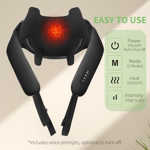 MASGRE Shiatsu Neck and Shoulder Massager, Cordless Back Massager with Heat - Image 7
