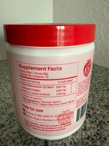 Peach Perfect Creatine for Women – Micronized Creatine Monohydrate Powder with BCAA & Collagen for Glute Strength Support, Boosts Energy, Focus, Strength, and Endurance – Pink Lemonade, 30 Servings - Image 4