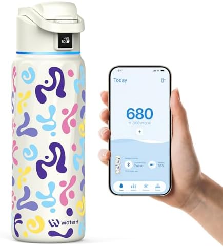 WaterH BOOST Smart Water Bottle Tracker with Reminder to Drink Water, 32oz by WATERH