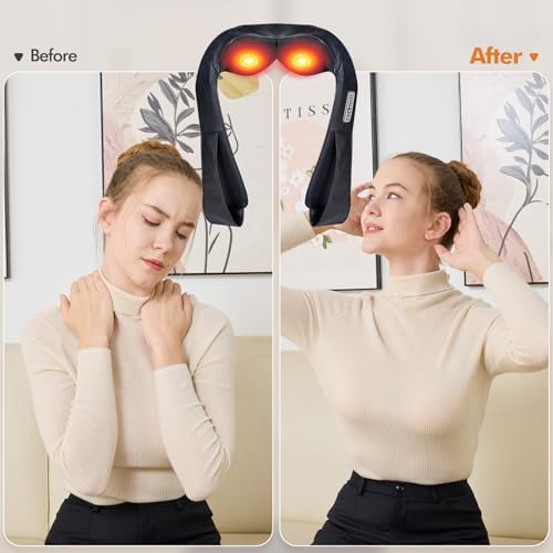 LAOBEN Neck and Shoulder Massager for Shoulder Massage and Neck Massage, Shiatsu Neck Massager with Heat, Shiatsu Back Massager for Office & Home Use, Birthday Gifts for Him Her (Parents/Friends) - Image 3