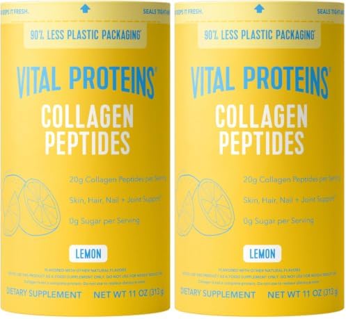 Vital Proteins Collagen Peptides Powder, Collagen Supplements, Hair & Skin Health, 14 Servings, Lemon (Pack of 2) by VitalProteins