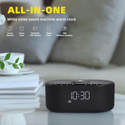Sound Machine Alarm Clock for Bedrooms with 21 Soothing Sounds - Image 2