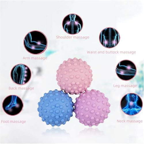 WOVTE Massage Lacrosse Ball Set for Sore Muscles, Shoulders, Neck, Back, Foot, Body, Deep Tissue, Trigger Point, Muscle Knots, Yoga and Myofascial Release - Image 4