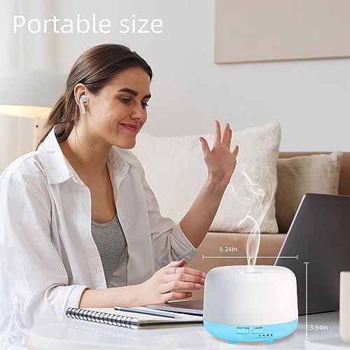 Marchred 300ML Essential Oil Diffuser with Remote Control, 7 LED Color Changing Light, 8 Hour Cool Mist Fragrance Air Humidifier - Image 7