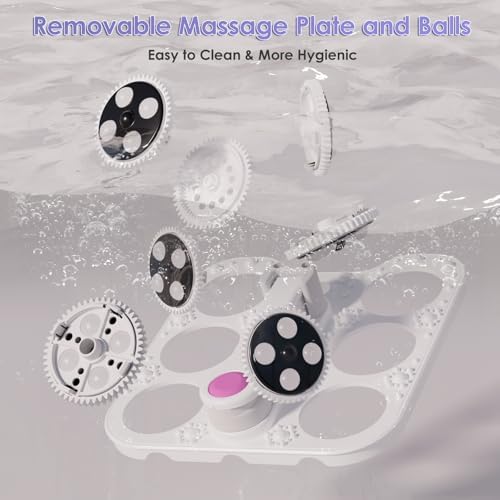Ranjova Collapsible Foot Spa Electric Rotary Massage, Foot Bath with Heat, Bubble,Temp Control, and 24 Motorized Shiatsu Massage Balls, Pedicure Foot Spa Tub for Stress Relief (Black) - Image 4