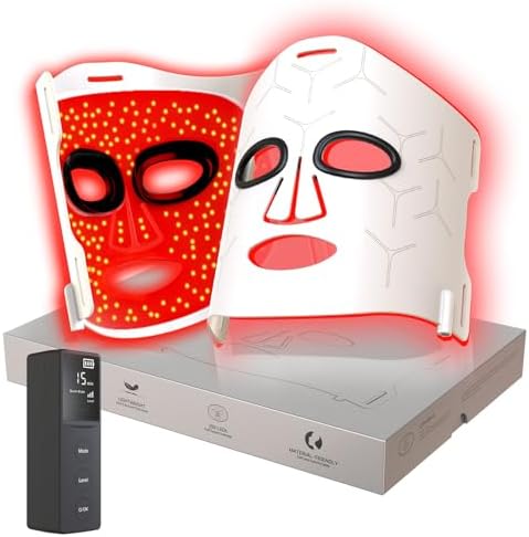 Infrared Red Light Therapy Mask for Face, Cordless Skincare Device by THESCIENCEOFSKINCARE