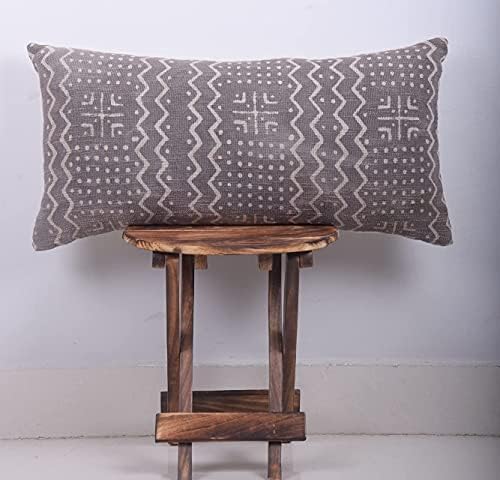 Trade Star 12x24 Grey Modern Cotton Lumbar Pillow Cover Decorative Handloomed Cushion Case Pillow Throw Covers Modern Farmhouse Luxurious Pillow Cover (Grey ALMA) - Image 3