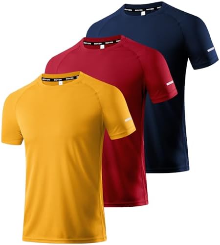 Boyzn 1, 3, 5 or 7 Pack Men's Workout Running Shirts, Dry Fit Moisture Wicking T-Shirt, Gym Athletic Short Sleeve Tee Shirts by Boyzn