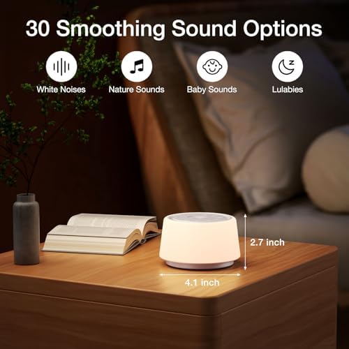 LEICEX White Noise Sound Machine | Sound Machine for Baby Rechargeable | 30 Soothing Sounds | 10 Colors Night Light | White Noise Machine for Sleep Baby Adults Portable Sound Machine for Home Travel - Image 3