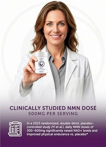 Lunakai USA Made 99% Pure NMN Supplement 500mg with Resveratrol & TMG, 60ct - Image 4