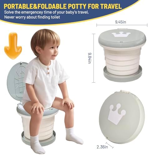 Portable Potty for Toddler,Travel Potty Seat for Toddler,Travel Toilet Kids - Image 3
