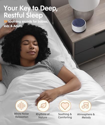 FamiSym Rechargeable White Noise Sound Machine Baby with Night Light - Image 3
