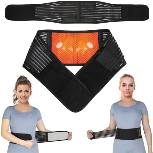 Back Support with Magnet, Back Brace for Lower Pain Relief, Tourmaline Magnetic Back Support Belt for Men & Women, Self Heating & Soothing Lumbar Support Belt For Herniated Disc and Sciatic by KkaFFeHealth