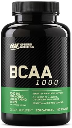 Optimum Nutrition BCAA Capsules, Keto Friendly, 1000mg, 200 Ct by OPTIMUMNUTRITION
