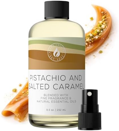 Aroma Country Pistachio & Salted Caramel Luxury Diffuser Oil (8.5 Fl Oz) by AromaCountry