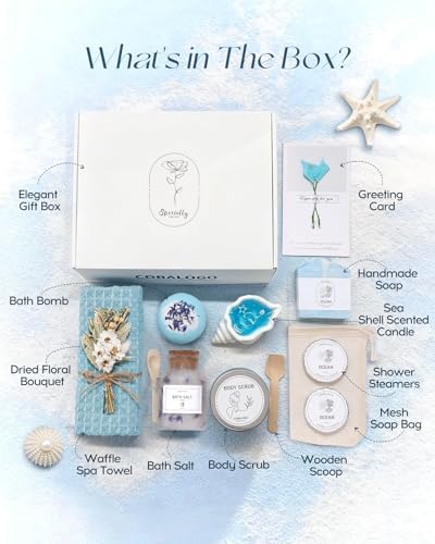 Ocean Spa Gifts for Women - 11pc Self-care Spa Gift Basket - Image 2