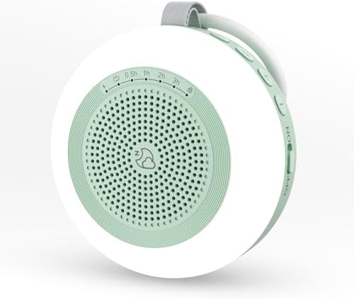 Portable Sound Machine,LEICEX White Noise Machine,33 Soothing Sound 10 Colors Night Light Sleep Machine for Baby Kids,Timer and Memory, Travel Sound Machine for Sleep Office Privacy Travel(Mint) by LEICEX