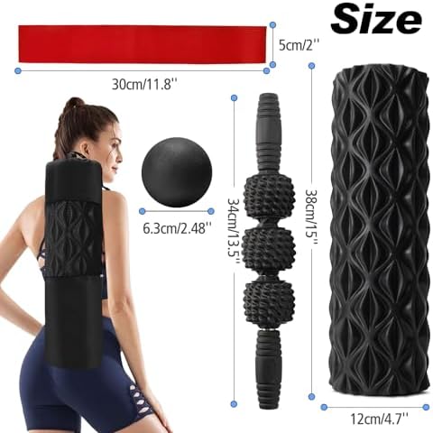 5 in 1 Foam Roller Set High Density Patented Foam Roller for Exercise - Image 6
