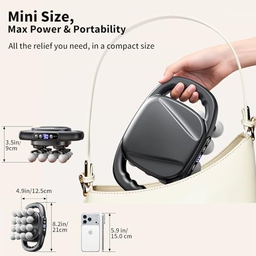 Mini Massage Gun, 2026 Upgrade Portable Deep Tissue Massager with 16 Heads & 3 Modes, 30 Intensity Levels, Ultra-Quiet for Neck, Back, Legs Pain Relief, Ideal for Women, Travel, Home & Office Use - Image 6