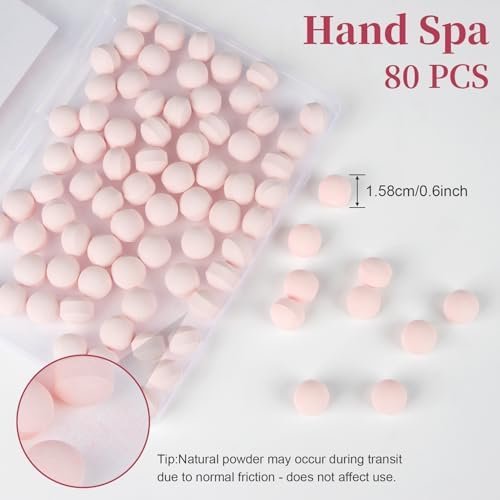 Manicure Spa Balls 8oz - Moisturizing Nail Soaking Tablets, Rose - Image 2