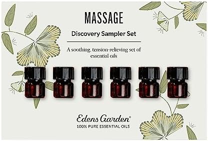 Edens Garden Massage Essential Oils Discovery 6 Set 100% Pure .92 ml 6 Pack by EdensGarden