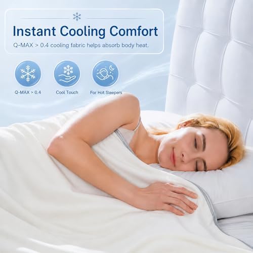 Twin XL Size Cooling Blanket for Hot Sleepers - Lightweight Breathable Cool Cold Blanket - Keep Cool for Night Sweats, Soft Thin Ice Blankets for Bed Couch Sofa, (White, 60"x90") - Image 5
