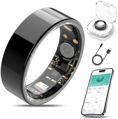 Smart Ring, Wearable Technology for Health and Fitness Tracking，Black：9 by Unknown