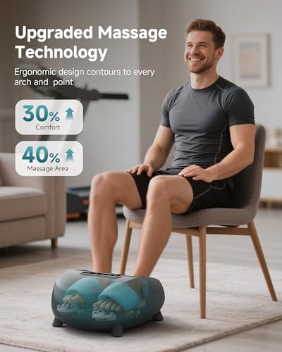Snailax Foot Massager with Heat and Compression, Shiatsu Foot Massager for Neuropathy and Plantar Fasciitis, Deep Kneading, Rolling, Remote Control, Fits up to Size 14 - Image 4