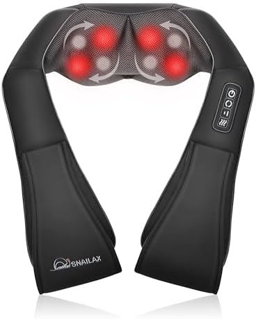 Snailax Shiatsu Neck Massager with Heat, Deep Tissue Shoulder Back Massager by Snailax