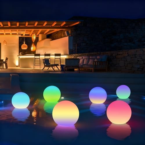 LOFTEK 3-inch Floating Pool Lights, Rechargeable LED Ball Light w/Remote by LOFTEK