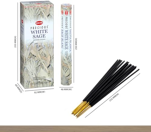 HEM White Sage Incense Sticks - 100 Count | Natural Air Purifying Aromatherapy | Calming and Cleansing Fragrance | Perfect for Meditation and Relaxation | Long-Lasting Burn - Image 3