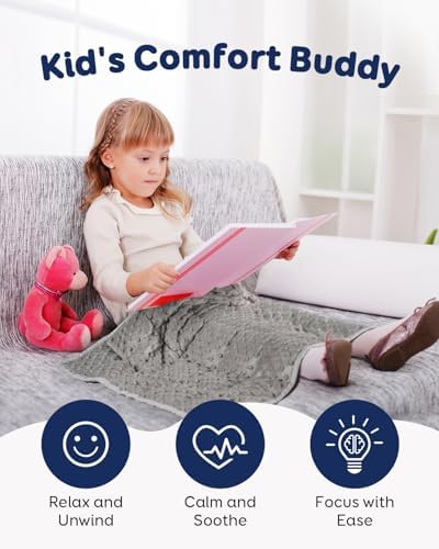 Kivik Weighted Lap Pad, Minky Dots Small Weighted Blanket, 20"x30" 2lbs - Image 3