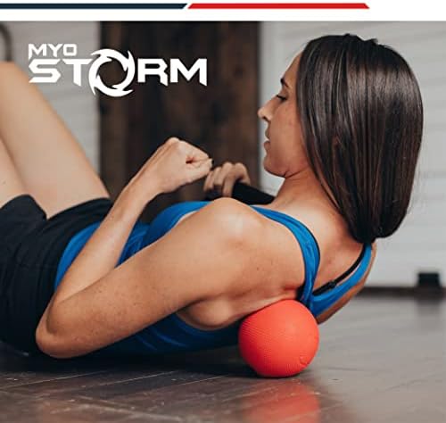 MyoStorm Mini Meteor Heating Vibrating Massage Ball Roller for Muscle Recovery Therapy and Pain Relief + 4 Speed Vibration, Portable - Image 2