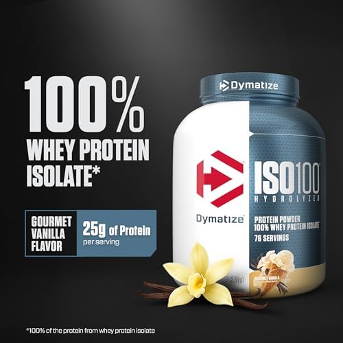 Dymatize ISO100 Protein Powder, 100% Whey Isolate, Gourmet Vanilla - Image 2