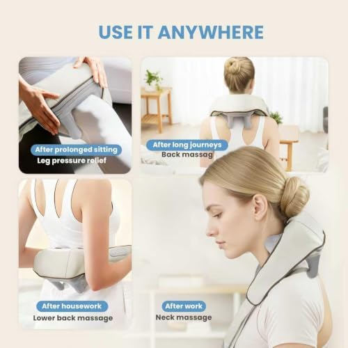 Wireless Neck and Shoulder Massager with Heat-6D Shiatsu Deep Tissue - Image 7