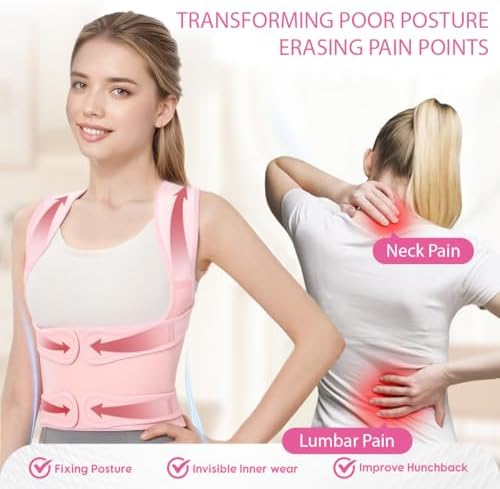 Posture Corrector for Women/Men Adjustable Full Back Brace Support - Image 2