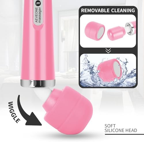 AEVEONE Wired Powerful Handheld Wand Massager, Strong Personal Vibration Massage for Sports Recovery, Back Muscle Aches, All Whole Body Pain (Pink) - Image 6