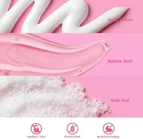 Body & Earth Spa Gifts for Women Self Care Kit - 8pcs Cherry Blossom & Jasmine Bath Sets for Women, Birthday, Christmas Gift Baskets for Mother, Wife, Girlfriends - Image 6